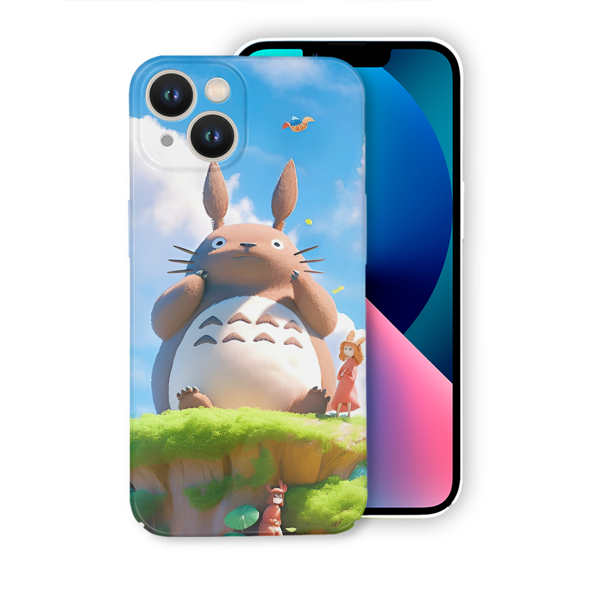 （画像用） となりのトトロ 草壁メイ 草壁サツキ My Neighbor Totoro Satsuki Kusakabe Mei Kusakabe 【iPhone 14シリーズ対応】ハードケース